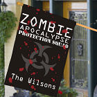 Personalized Zombie Apocalypse House Flag
